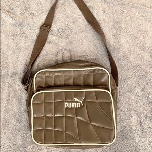 Puma grey quilted crossbody bag